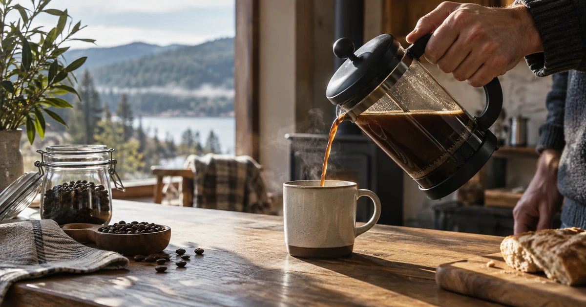 Faire un café avec une cafetière à piston