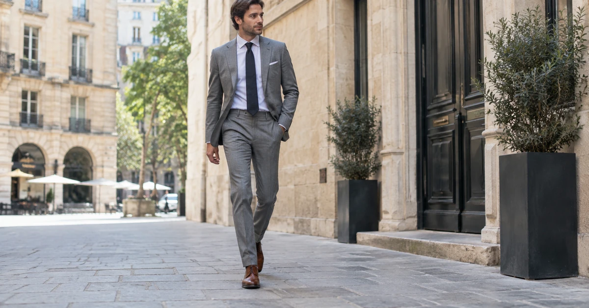 Peut-on porter un costume gris avec des chaussures marron