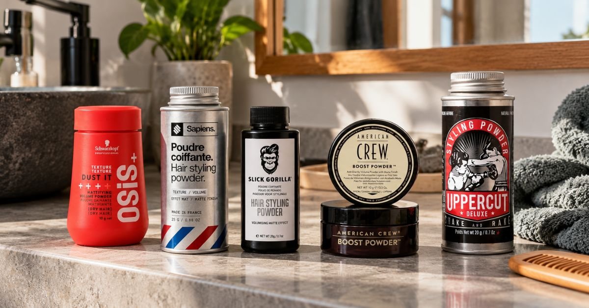 poudre coiffante homme